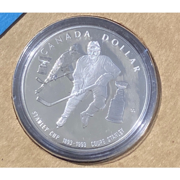 1993 Canadian Stanley Cup Centenary Commemorative Silver Dollar