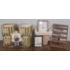 Image 1 : Collection of Sewing Patterns & Sewing Supplies  Basket, Spool Holder, & More