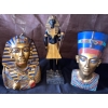 Image 1 : Mask of Tutankhamun Standing Pharaoh & Nefertiti Bust 14T 
