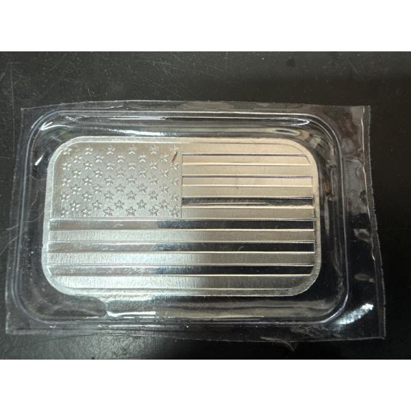 United States Flag 1 Troy Ounce 999 Silver Bar