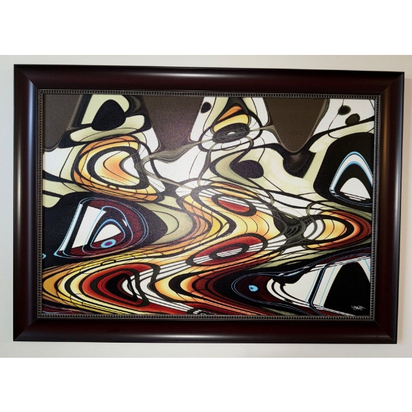 Acrylic Painting Titled "Body Interpretation" by Artist M.King  32x25tall