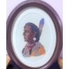 Image 4 : Four Framed Embroidered Portraits Featuring Indigenous Figures
