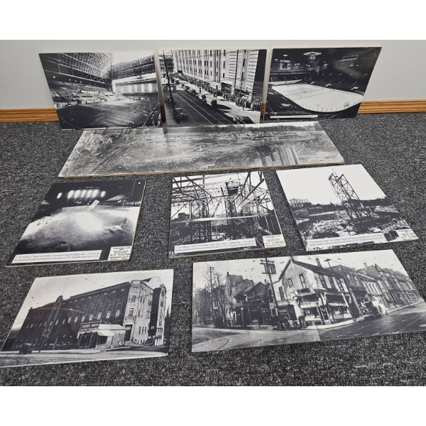 Historical Black-and-White Photographs Featuring Architecture and Cityscapes