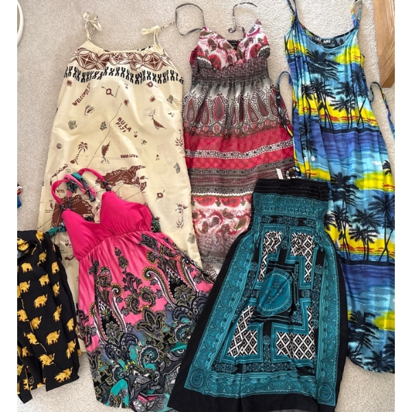 Tropical Getaway Get - Ups / Sun Dresses Ladies Size L - Slay Vacay 