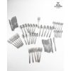 Image 1 : Vintage Silver-Plated Flatware Set In The "Springtime" Pattern, Manufactured By Rogers Bros,42-piece