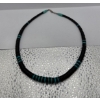 Image 1 : Graduated Beaded Turquoise with Possibly Black Onyx Necklace