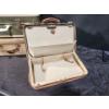 Image 15 : Trio Of Luggage! 2 Older Hardtops, Old Linens, Leather Doctors Bag- Beige Clasps Broken**