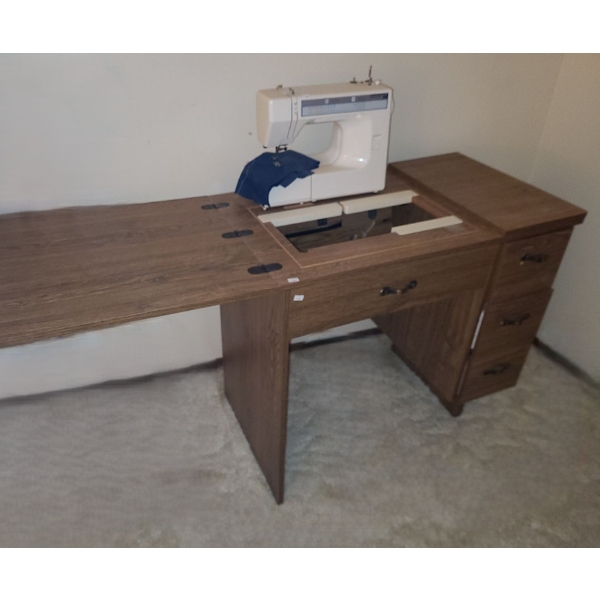 Kenmore 14 Sewing Machine Model 385.12714090 and Table 30 W, 20 D, 30 Closed- Flaps Open As Shown