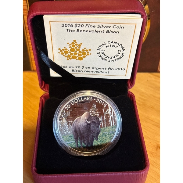 2016 $20 Majestic Animals II: The Benevolent Bison - Pure Silver Coin
SKU: 151927
