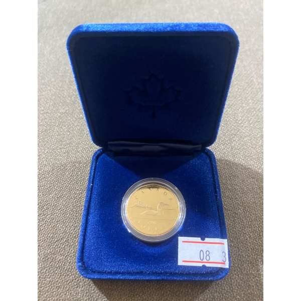 1987 Royal Canadian Mint Golden-Colored Commemorative Dollar Coin
