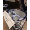 Image 3 : Blue & White Vase, Toothbrush Holder & 2 Soap Dishes.  Vase 4 dia (top opening), 11 h