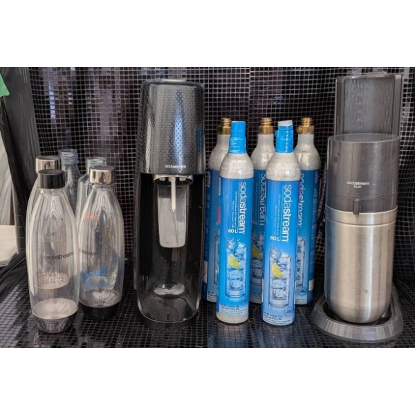 SodaStream Bundle With Machines, Bottles, and CO2 Cartridges