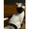 Image 7 : Solid Brass Cats (Pair, Tallest is 7.5 Inches) Plus Assortment of 4 Bone China Cats (Damage) 