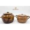 Image 1 : Lidded Brown Glazed Stoneware Pots