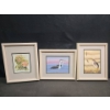 Image 1 : 3 Framed Art Prints: Florals and Birds