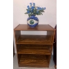 Image 2 : Vintage Bedroom Furniture - Mirrored Dresser Book Shelf 38T & Turkish Evil Eye Stoneware Vase