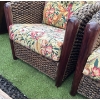 Image 7 : Stunning Outdoor Wicker w/ Upholstery Luxury Patio Chairs 31Tall