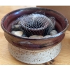 Image 2 : Large Brass Decorative Bowl 6x10 w/ Flameless Candle Trio Faux Foliage & More 