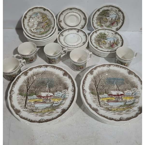 Shakespeare's Sonnets Kensington Ironstone Dinnerware, Largest Plate 10" Diameter