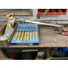 Image 1 : Wood Lathe Chisels New Two Clamps With Brass Bucket & Saw 
