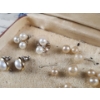 Image 8 : 2 Strands of Authentic Cultered Pearls (Some Damage), With 2 Sets of Imitation Pearl Studs 