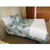 Image 3 : Complete Twin Bed Set with Painted Headboard and Quilted Spread