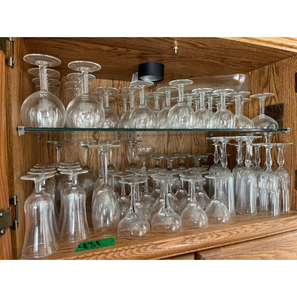  large collection of crystal glasses, wine, champagne, martini off of the other one must bring boxes