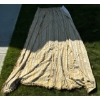 Image 14 : Gorgeous Antique Wooden Bed Canopy, Significant Cracking - 77W, 13D, 12T; Plus Lovely Curtain Set 