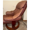 Image 3 : Ekornes Stressless Recliner & Ottoman- Tan Leather  Great Shape!