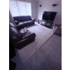 Image 2 : Rectangular Shag Area Rug in Neutral Toned Fabric. Furniture not included!