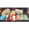 Image 17 : Vintage Accessories: Unused Pantyhose, Gloves, Hats, Swim Cap, and Eel Skin Purses