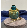 Image 3 : Teal Dragon Snuff Bottle with Spoon 3H