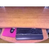 Image 2 : Contemporary Wood and Metal Computer Desk with Elevated Monitor Shelf