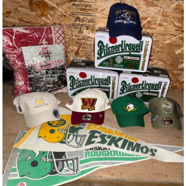 PICNIC PACK - New Pilsner Lunch Tins w/ Fleece Blanket & Collectable Sport Swag