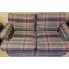 Image 8 : Plaid Upholstered Loveseat with Two Matching Cushions