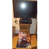 Image 1 : Sansui Vintage 21" TV & Citizen VCR(w/remote) W/ VHS Movies & Mini Cupboard 18"w x 18"d x 33" tall
