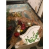 Image 5 : Vintage Black Wooden Trunk with Metal Hardware and Christmas Decor