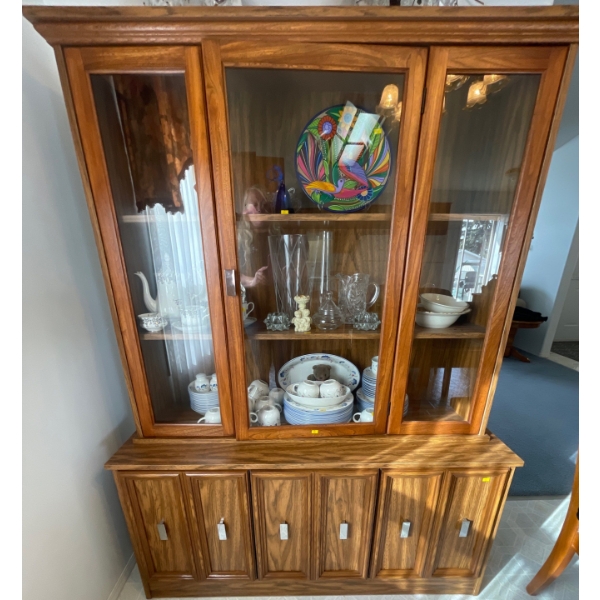 Modern China Cabinet Only - Contents Not Included 55x17x71