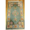 Image 1 : Vintage 1980's Chinese Wool Floral Deco Style Rug  Hand Woven & Knotted
