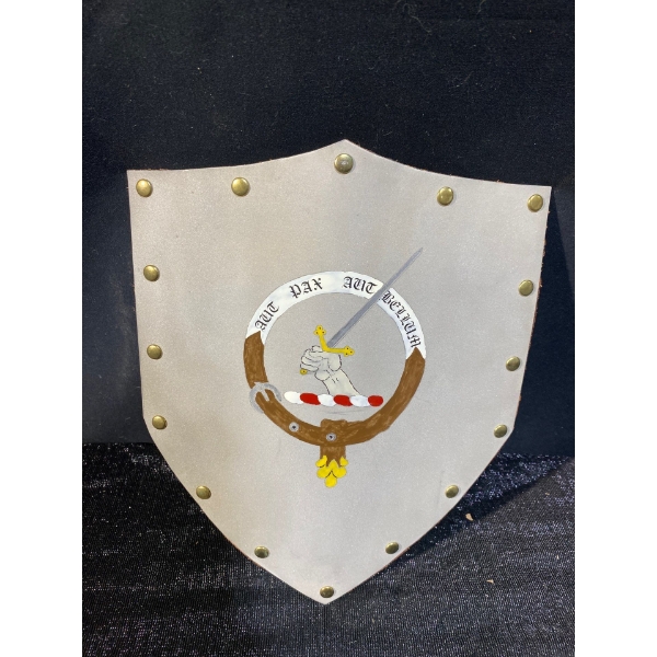 Shield With Hand Painted Clan Crest