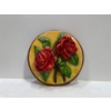 Image 1 : Chalk Flowers, Red Roses on Branch 7"Diameter