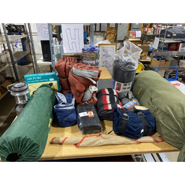 sleeping bags, blankets, sleeping pads and more
