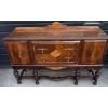 Image 2 : Basset Furniture Early 20th Century Antique Walnut Jacobean Revival Style Sideboard/Buffet  66x22x36