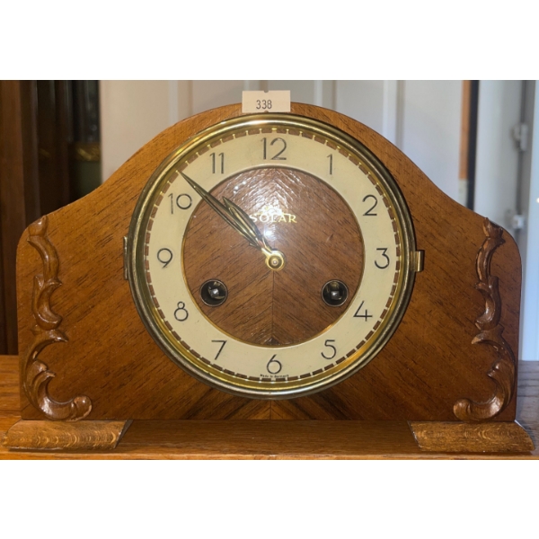 Solar Mid Century Antique Clock - Solar was part of Rolex Clock Co. - Eatons Brand 10 W, 6 L, 5 D
