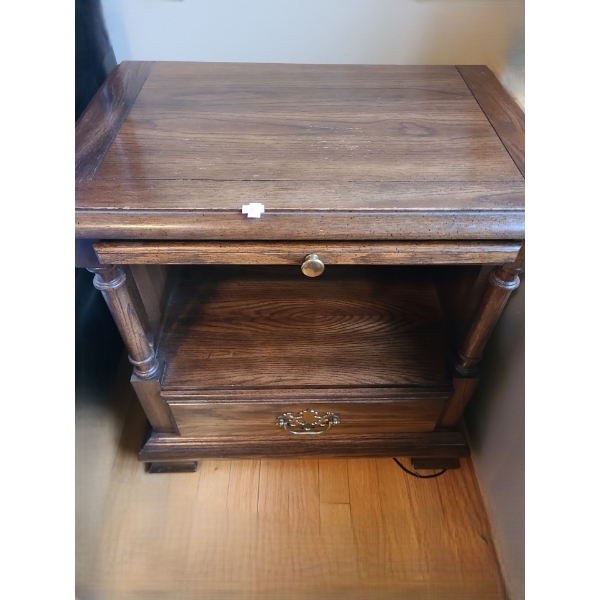 Two Kroehler Canada Bedside Tables w/ Pull Out Shelf 24 W, 16 D, 24 T 