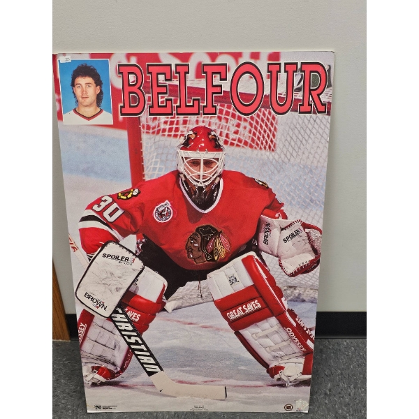 Ed Belfour Chicago Blackhawks Hockey Poster
