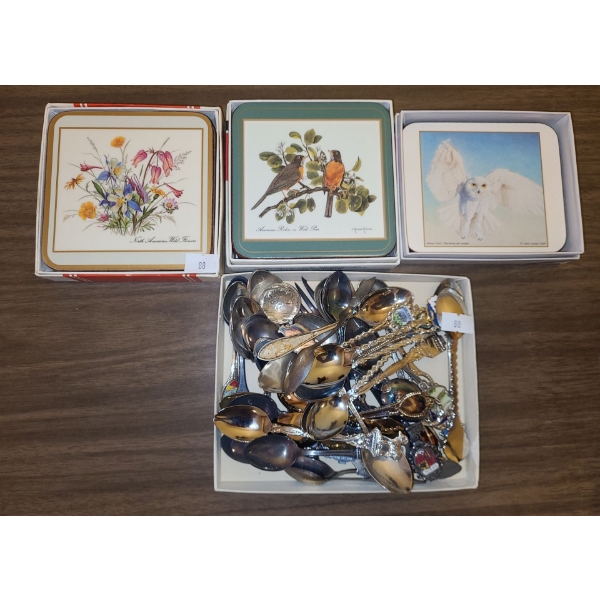 Nature Themed Coasters and Souvenir Spoons