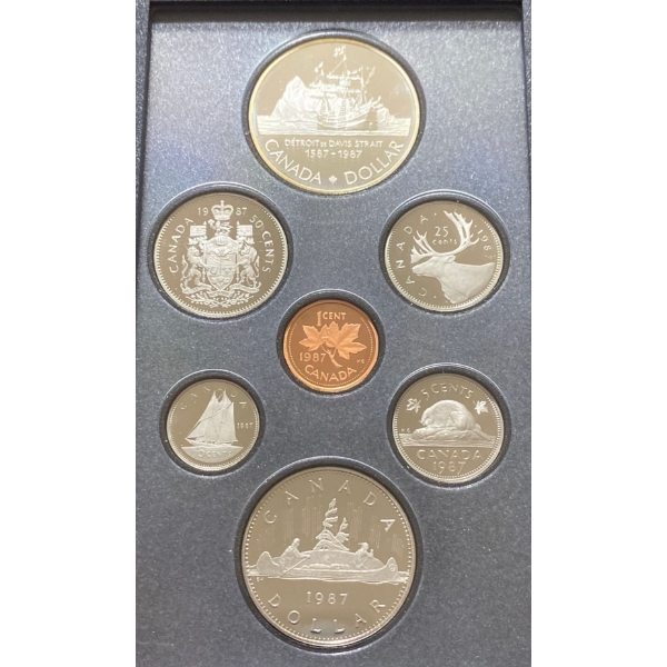 1987 Canadian Proof Set- 50% Silver Dollar 23.33 grams