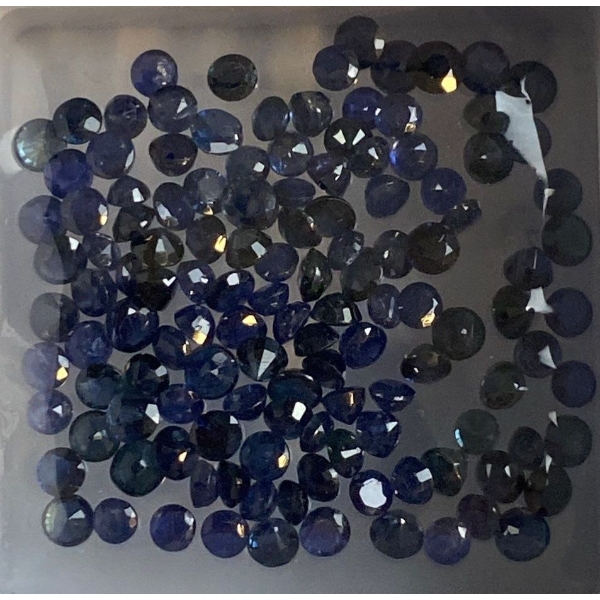 Dark Blue Natural Sapphire 20 ct Round Facet Cut