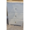 Image 4 : Three-Drawer Painted Wood Chest with Framed Wall Mirror
